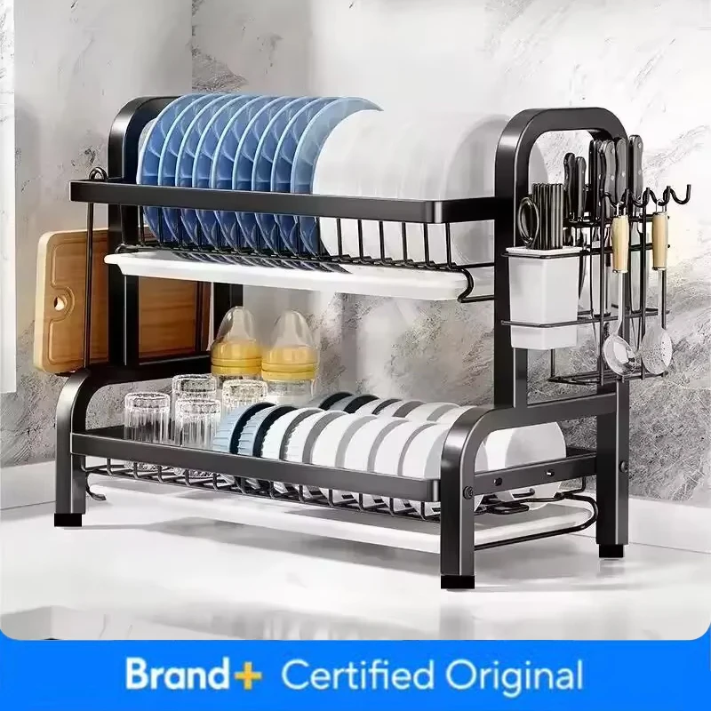 Meal Prep Organizer - 2 Katlı Paslanmaz Çelik Bulaşıklık, Çatal