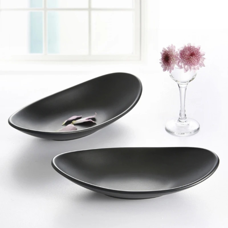 Meal Prep Organizer - Oval Siyah Yüzük Çanak Takı Tepsisi