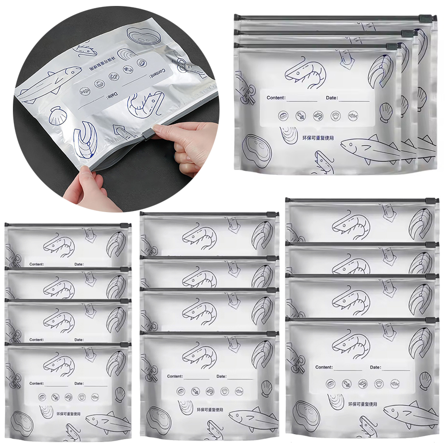 Meal Prep Ziplock - 24-48 adet/paket Alüminyum Folyo Kilitli Poşetler
