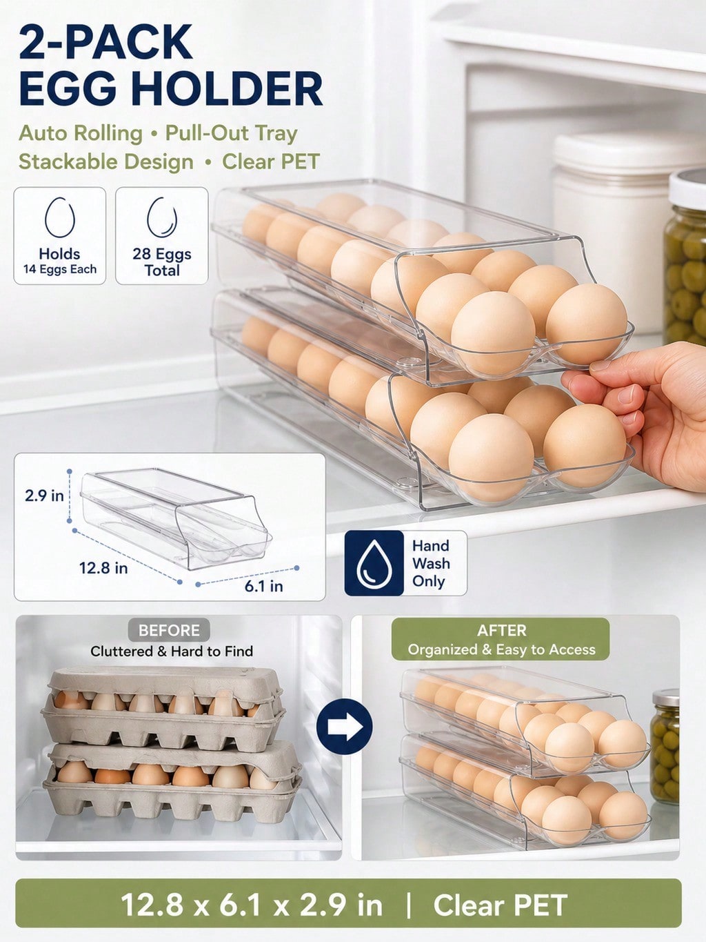 2'li Paket Şeffaf Otomatik Dön - Meal Prep Egg incelemesi ve fiyatı