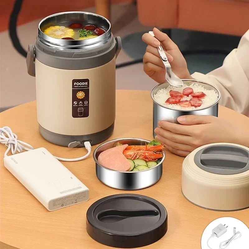 220V USB Şarjlı Isıtmalı Sıcak - Stainless Bento Box incelemesi ve fiyatı